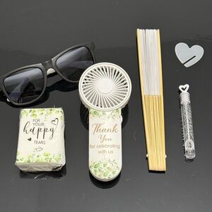 Chic Celebration Party Favor Set - Black, White, and Tan